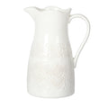Vintage Lace Linen 9-inch Ceramic Pitcher | Prairie Lane - View 1