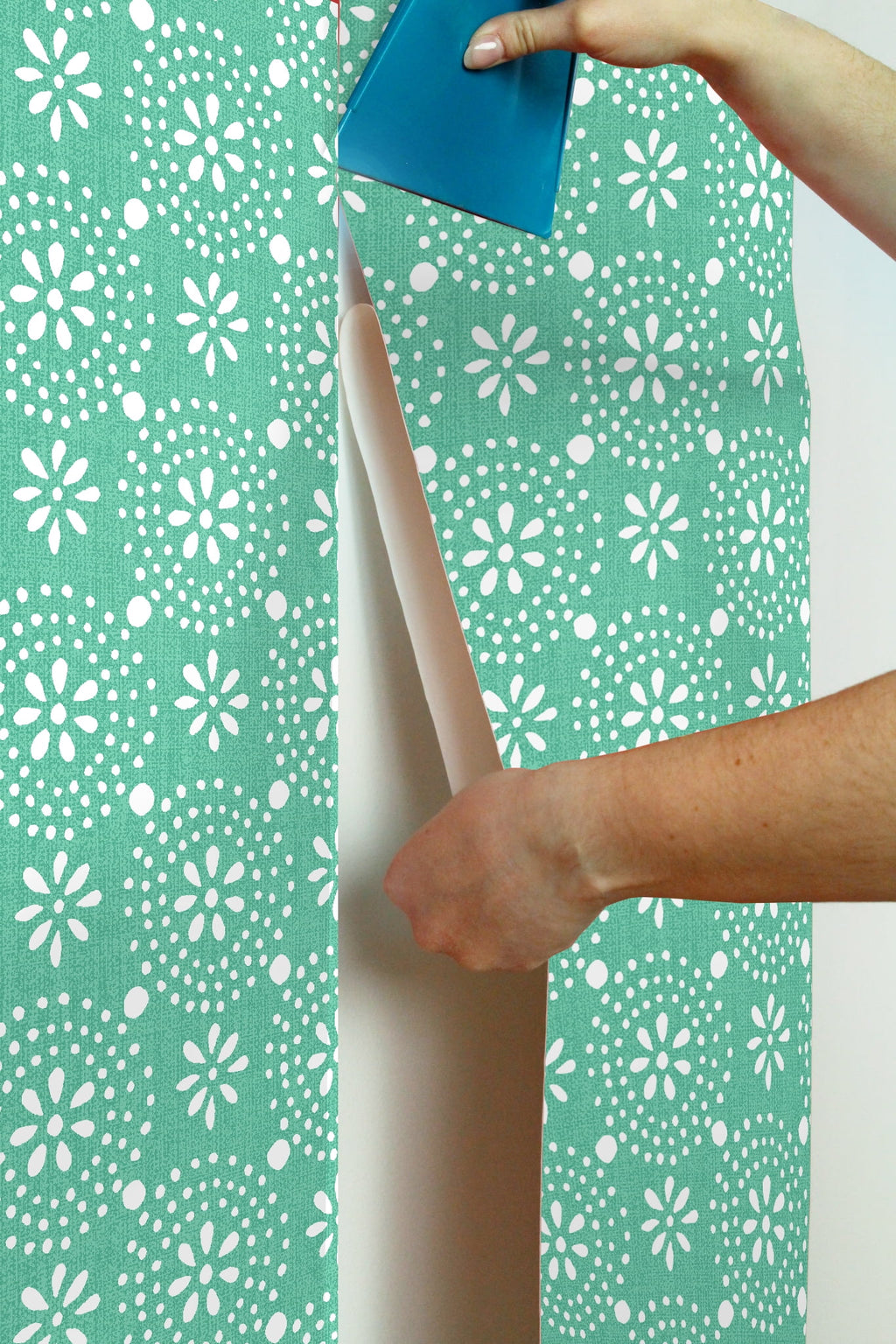 Coral Tonal Scallop Peel And Stick Vinyl Wallpaper | Prairie Lane - View 5