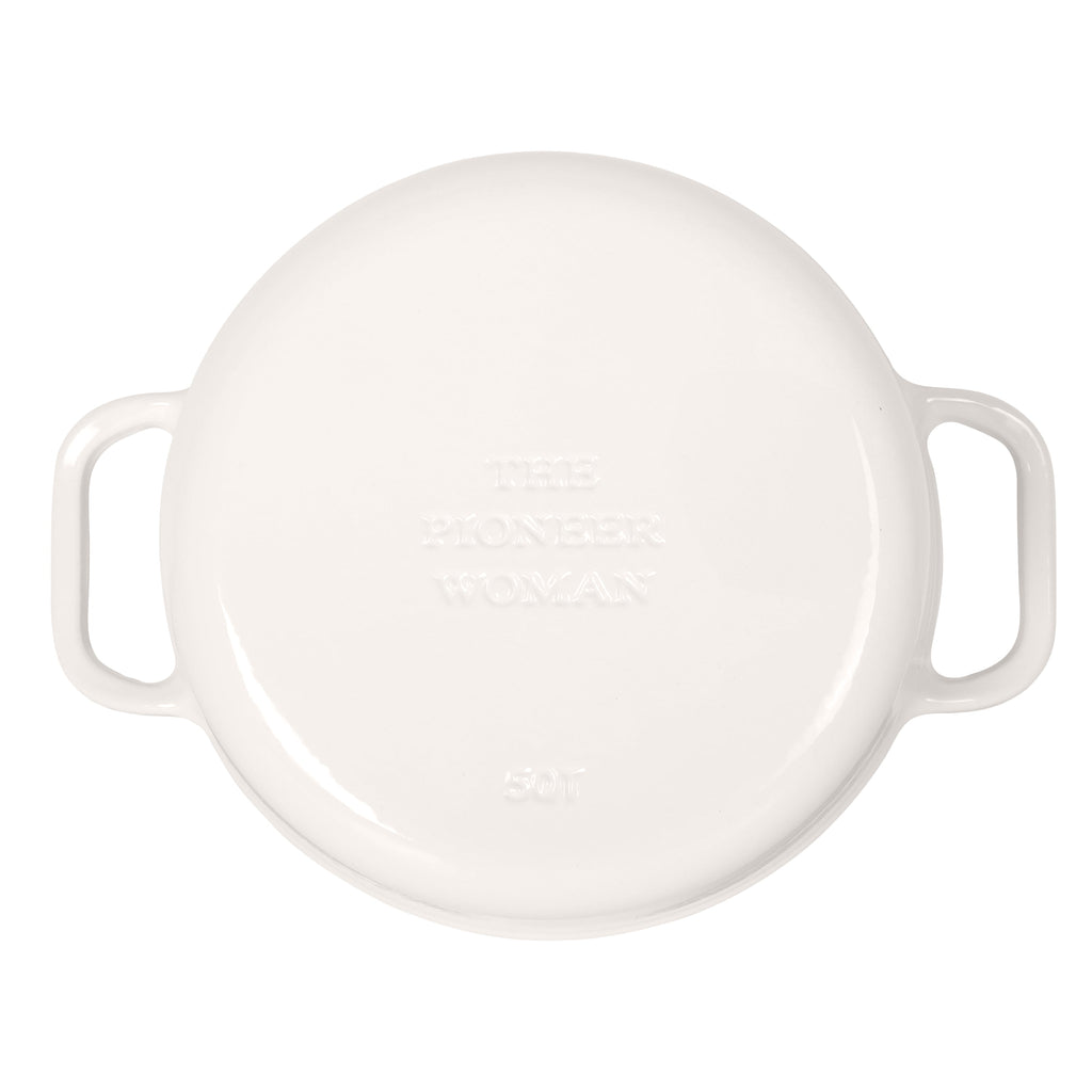 The Pioneer Woman 5-Quart Enameled Cast Iron Dutch Oven with Lid, Linen