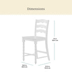 The Pioneer Woman Harper Counter-height Wood Stools, 2 Pack, White