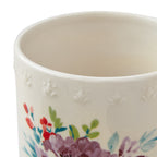 Sweet Rose 7-Piece Stoneware Stemless Wine Glasses Set with Chiller | Prairie Lane - View 4