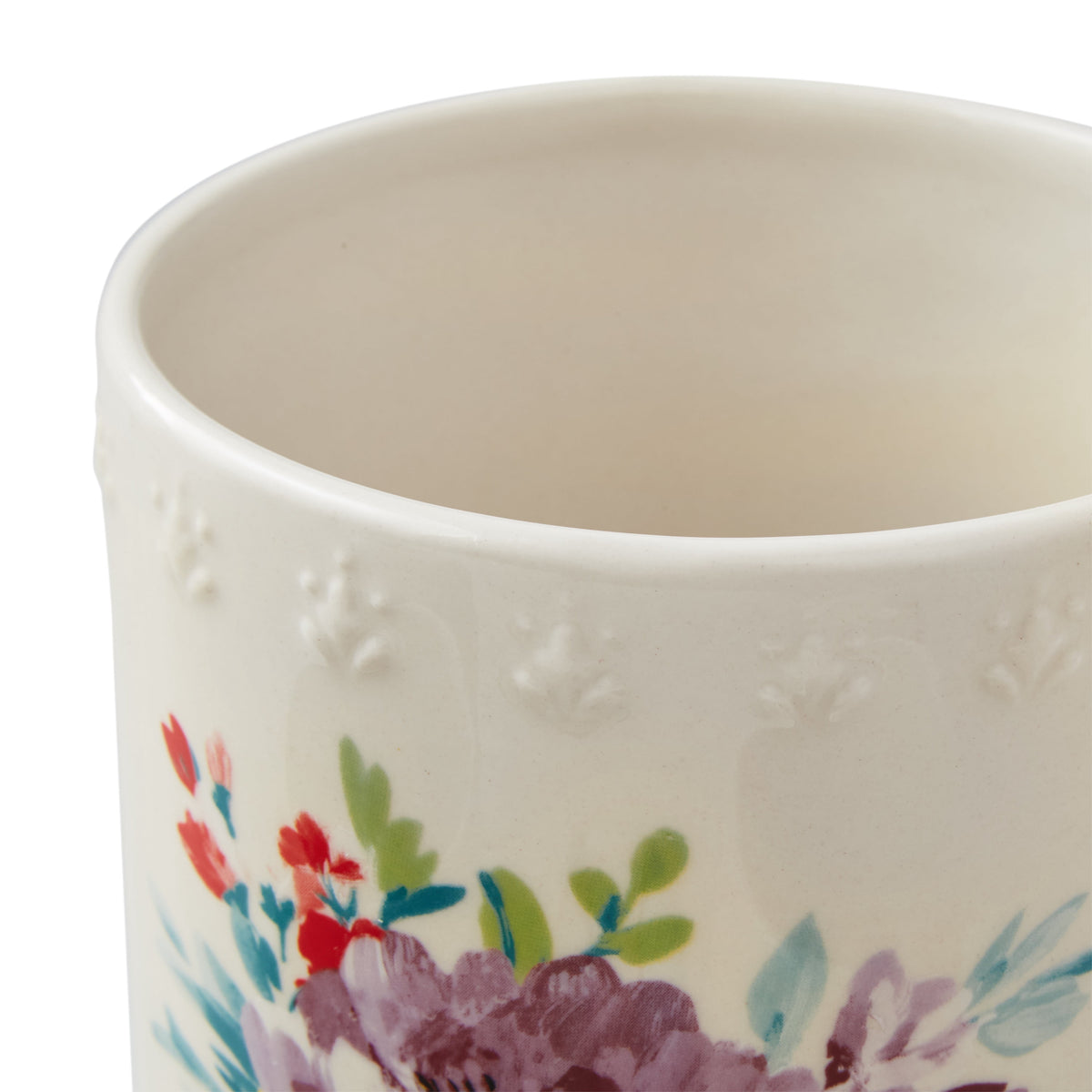 Sweet Rose 7-Piece Stoneware Stemless Wine Glasses Set with Chiller | Prairie Lane - View 4