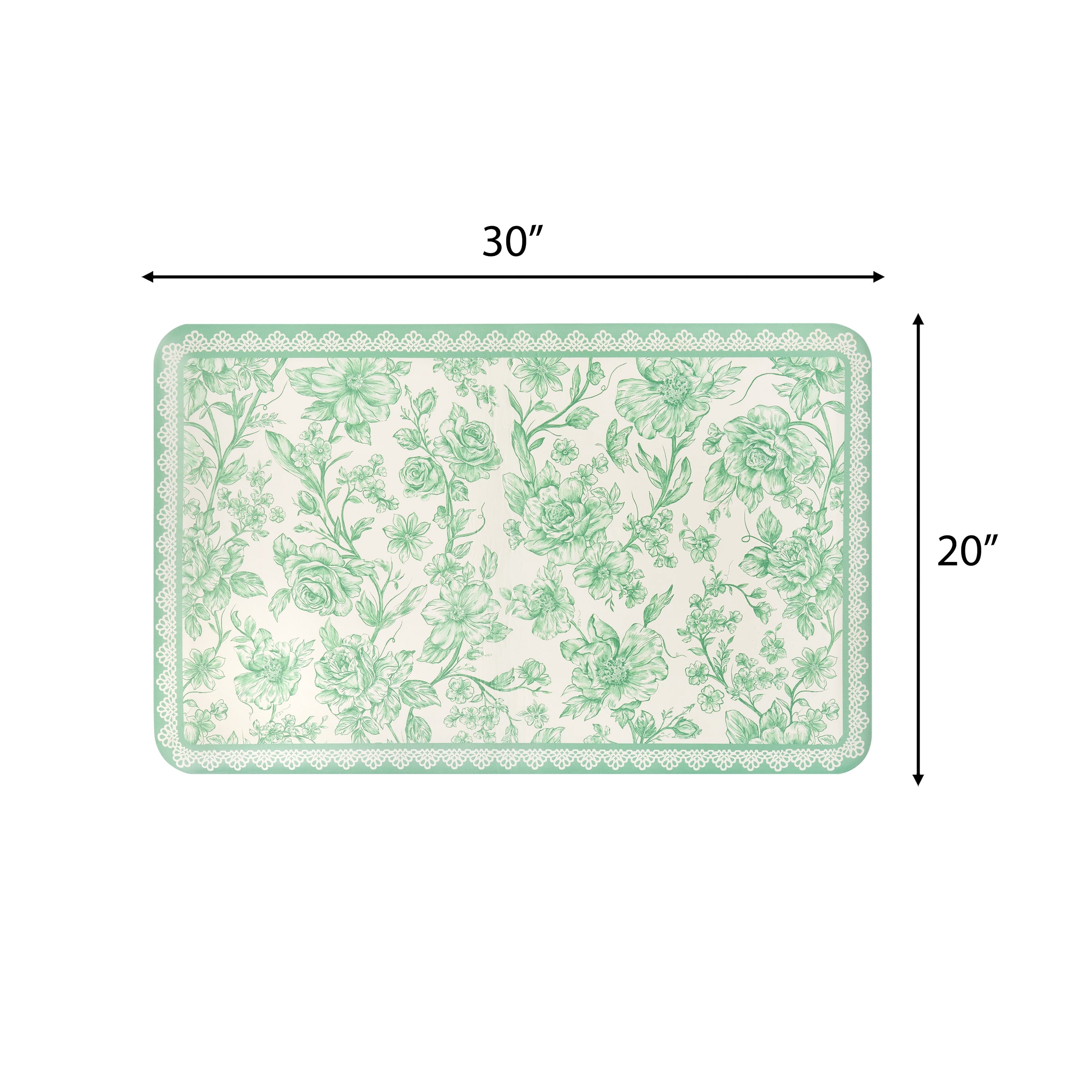 Agatha Comfort Kitchen Mat, Green, 20" x 30" | Prairie Lane - View 6