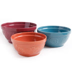 Cornucopia Ceramic Mixing Bowl Set, 3 Piece | Prairie Lane - View 2