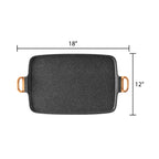 Prairie Signature Cast Aluminum Double Griddle, Charcoal Speckle | Prairie Lane - View 6