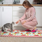 Flower Kitchen Mat Sets 2 Piece Farmhouse Anti Fatigue Waterproof Stain Resistant Floor Rug Non Slip Pioneer Flower Woman Kitchen Laundry Room Rug - 17x30+17x47Inch