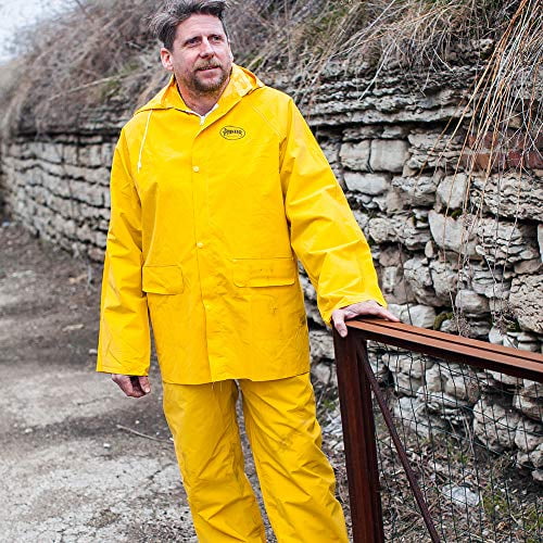 Pioneer 3-Piece Repel Rainwear - Color: Hi-Viz Yellow/Green - Size: 2XL | Prairie Lane - View 3
