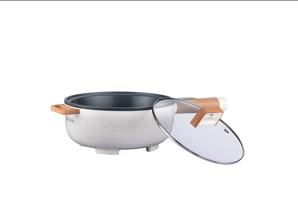 3.5L Electric Skillet, Linen Speckle | Prairie Lane - View 2