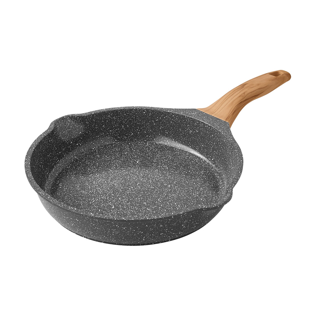 Prairie Signature 2-Piece Cast Aluminum 10" & 12" Fry Pan Set, Charcoal Speckle | Prairie Lane - View 4
