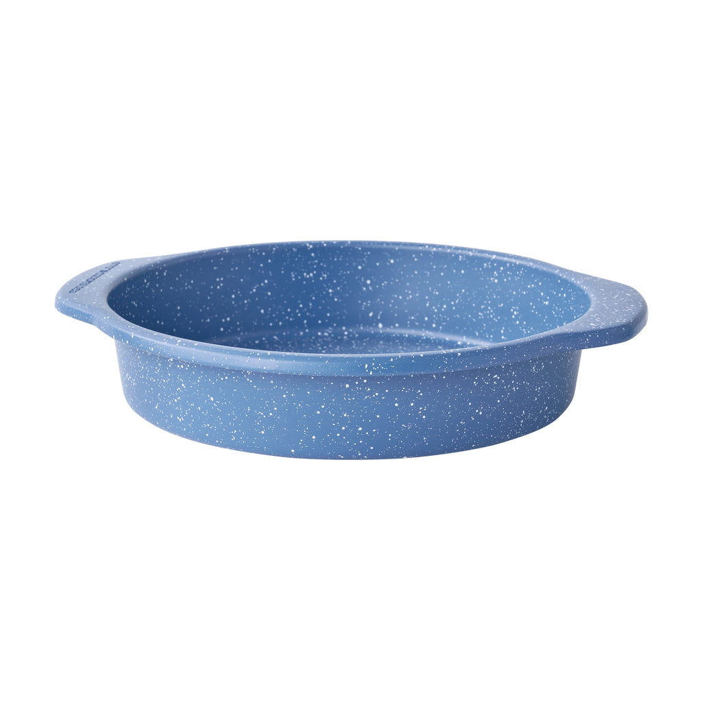 7-Piece Aluminized Steel Bakeware Set, Nonstick, Blue Speckle | Prairie Lane - View 4