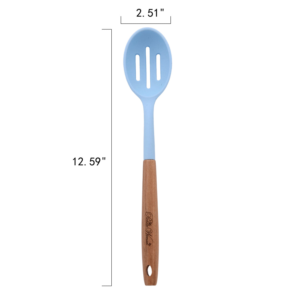 The Pioneer Woman 10-Piece Silicone and Acacia Wood Handle Cooking Utensils Set, Blue