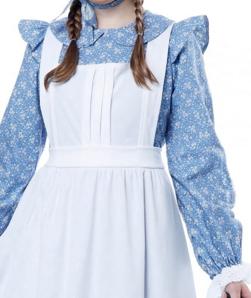 Child Pioneer Girl Costume - M Blue Medium