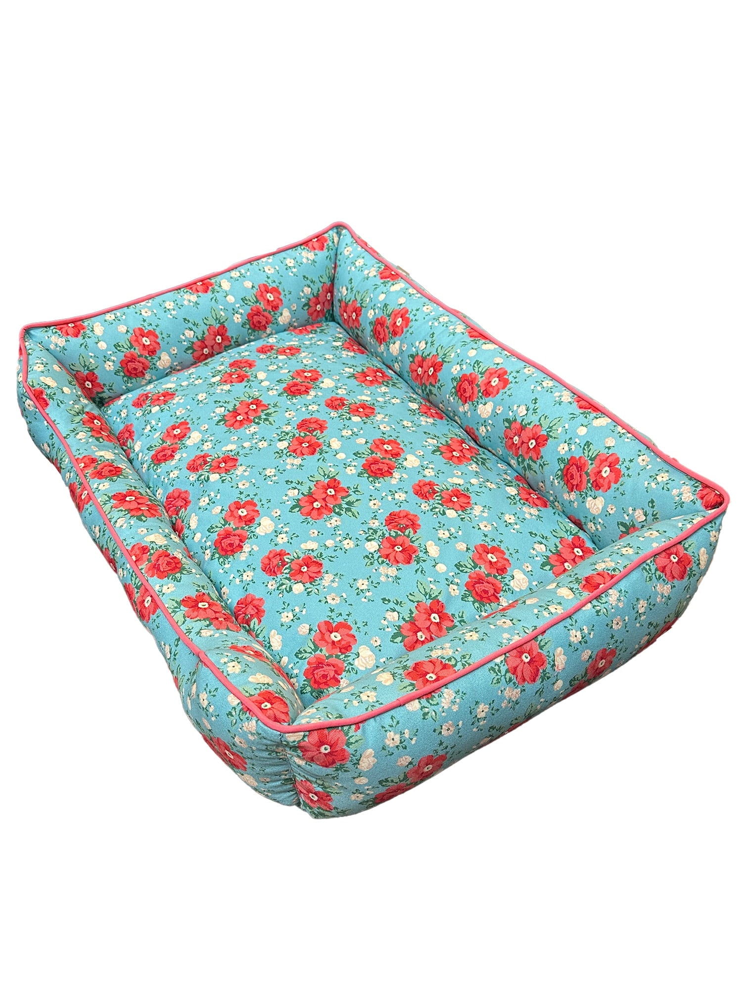 Vintage Floral Large Pet Bed, 34" x 24" | Prairie Lane - View 2