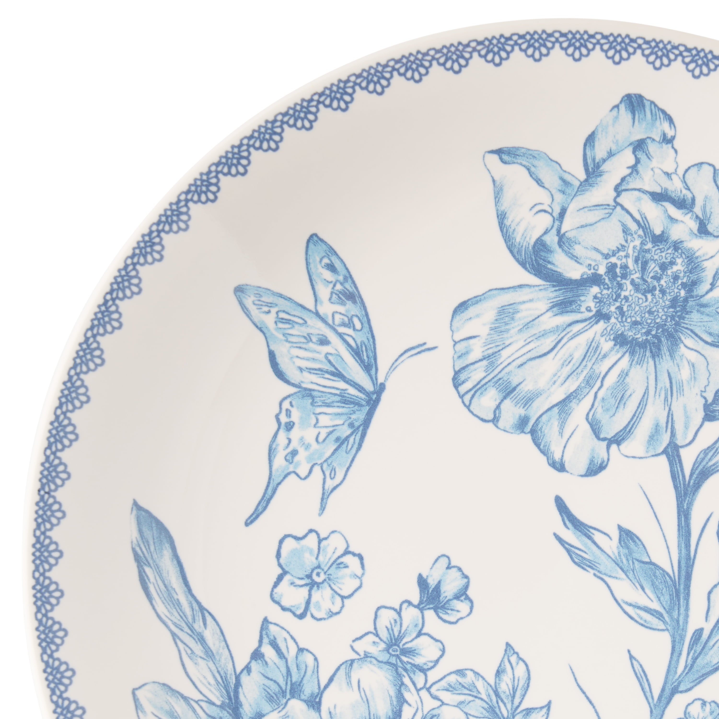The Pioneer Woman Agatha Stoneware Appetizer Plate, Blue, Set of 6