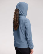 Women‘s UPF 50+ Windbreaker Jacket, Lightweight Packable Sun Protection Hoodie | Prairie Lane - View 3