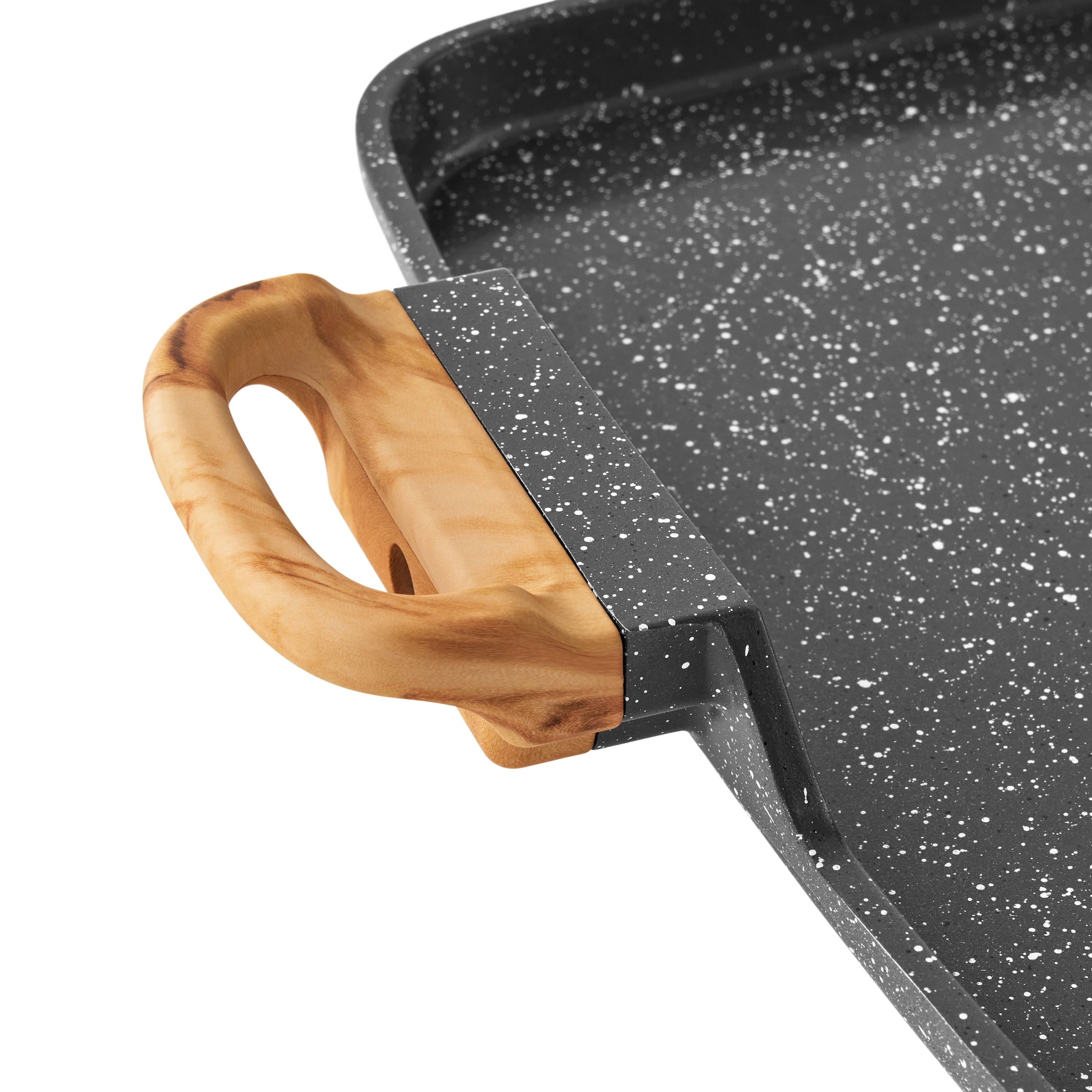 Prairie Signature Cast Aluminum Double Griddle, Charcoal Speckle | Prairie Lane - View 4
