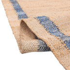 Denim Jute Runner Rug, Natural with Blue Border, 30 x 96 Inches | Prairie Lane - View 7