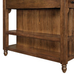 Harper Kitchen Island with Drawers, Homestead Brown | Prairie Lane - View 9