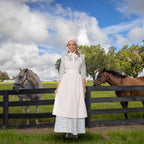 Underwraps Pioneer Womens Costume with Apron and Bonnet | Large Female