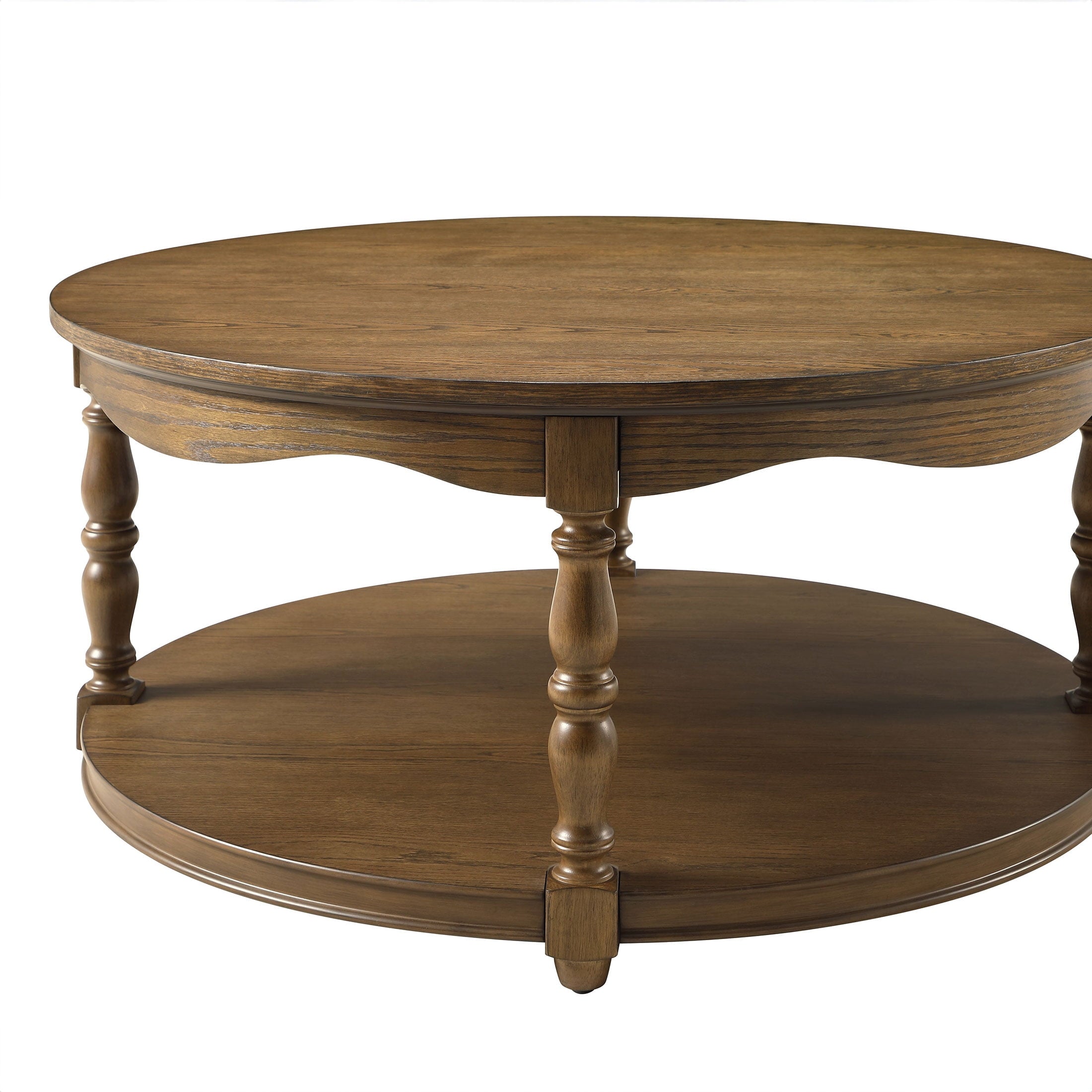 The Pioneer Woman Helen Round Coffee Table, Heirloom Brown