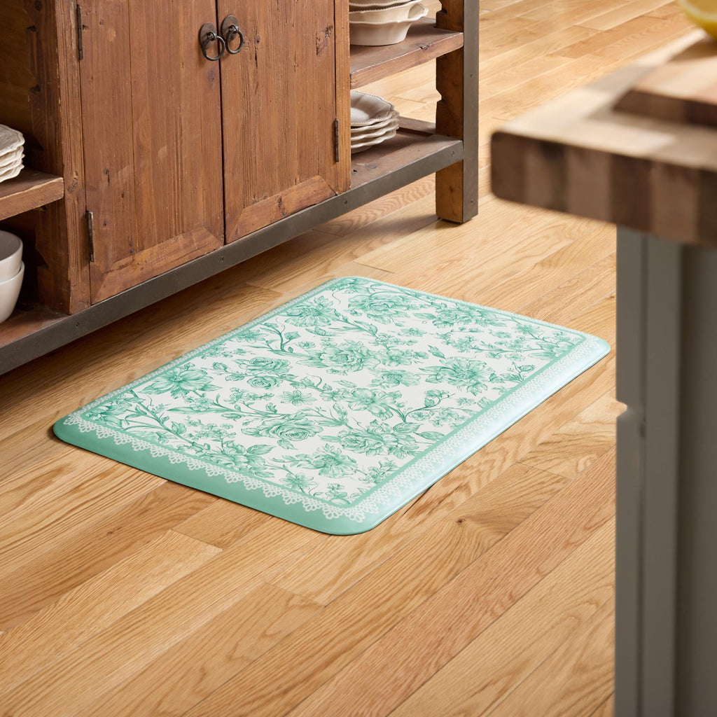 Agatha Comfort Kitchen Mat, Green, 20" x 30" | Prairie Lane - View 3