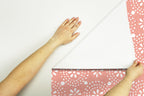Green Floral Geo Peel And Stick Vinyl Wallpaper | Prairie Lane - View 6