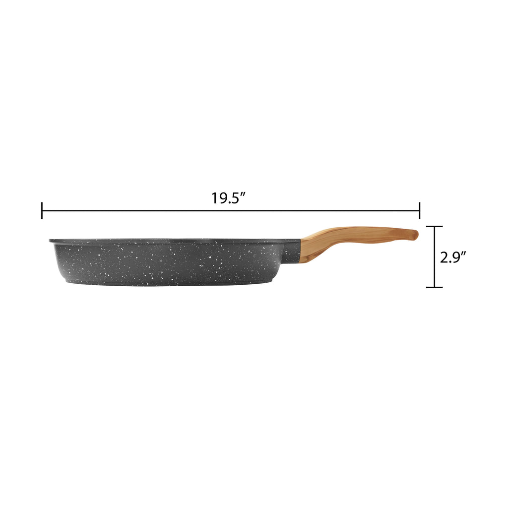 Prairie Signature Cast Aluminum 12" Fry Pan, Charcoal Speckle | Prairie Lane - View 6