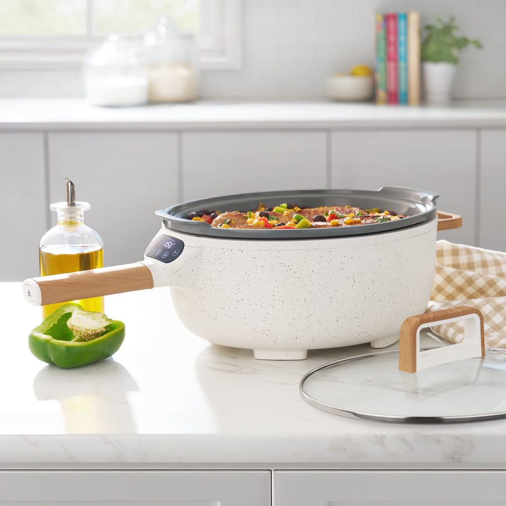 Electric Skillet with Detachable Handle | Prairie Lane - View 2