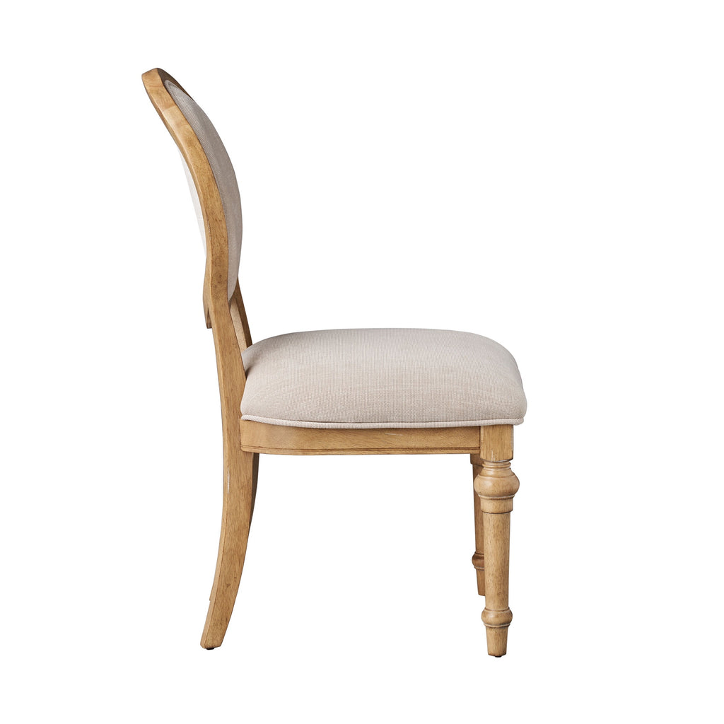 The Pioneer Woman Willa Rounded Back Dining Chairs, Heirloom Wheat, Set of 2
