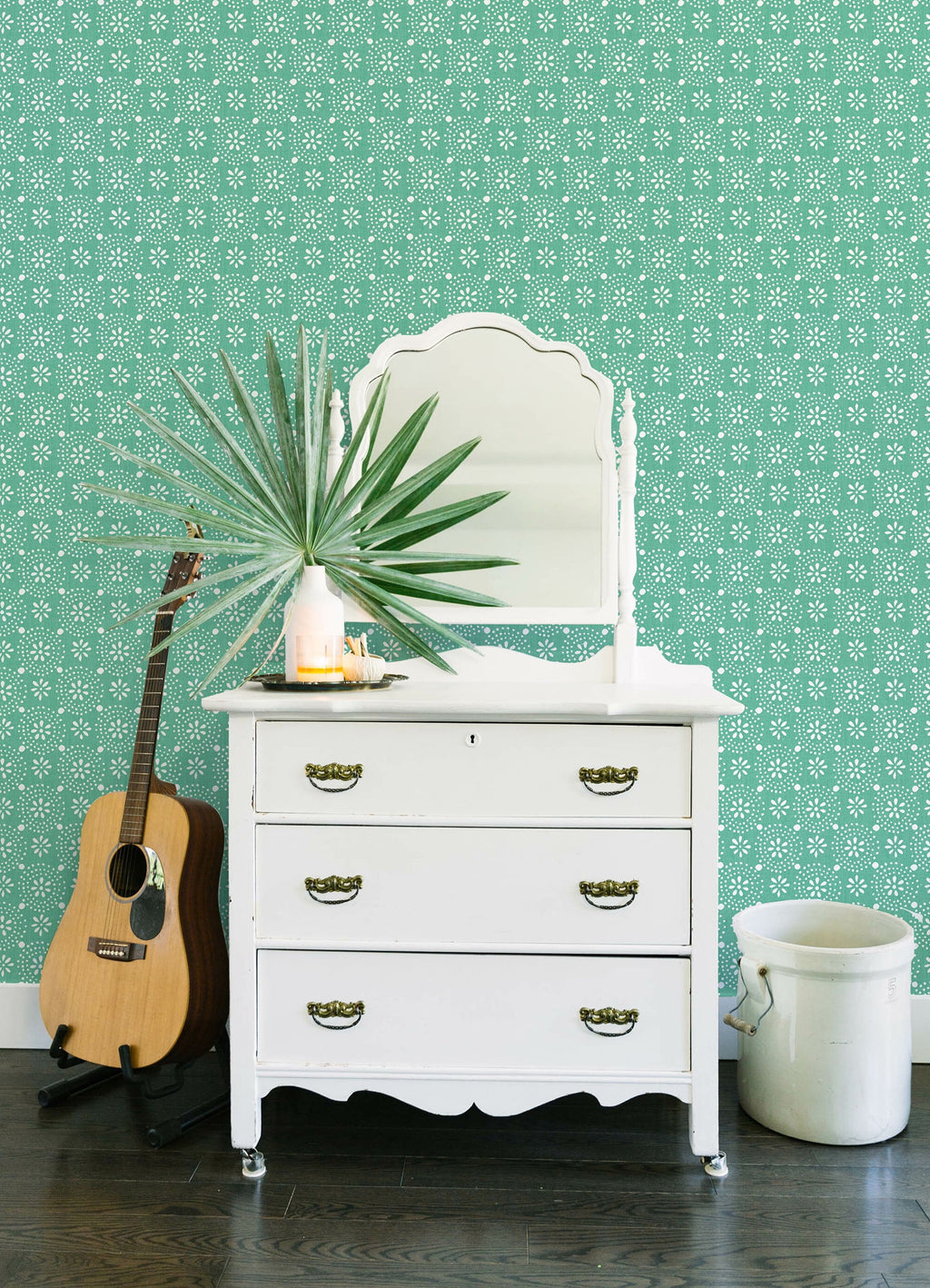 Coral Tonal Scallop Peel And Stick Vinyl Wallpaper | Prairie Lane - View 2
