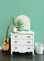Coral Tonal Scallop Peel And Stick Vinyl Wallpaper | Prairie Lane - View 2
