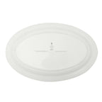 Vintage Lace 20-inch Stoneware Oval Serving Tray Platter, White | Prairie Lane - View 6