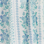 The Pioneer Woman Hattie Stripe 2 Pack Curtain Panel, BCI Cotton, Floral, Blue, RodPocket, 40" W x 84" L
