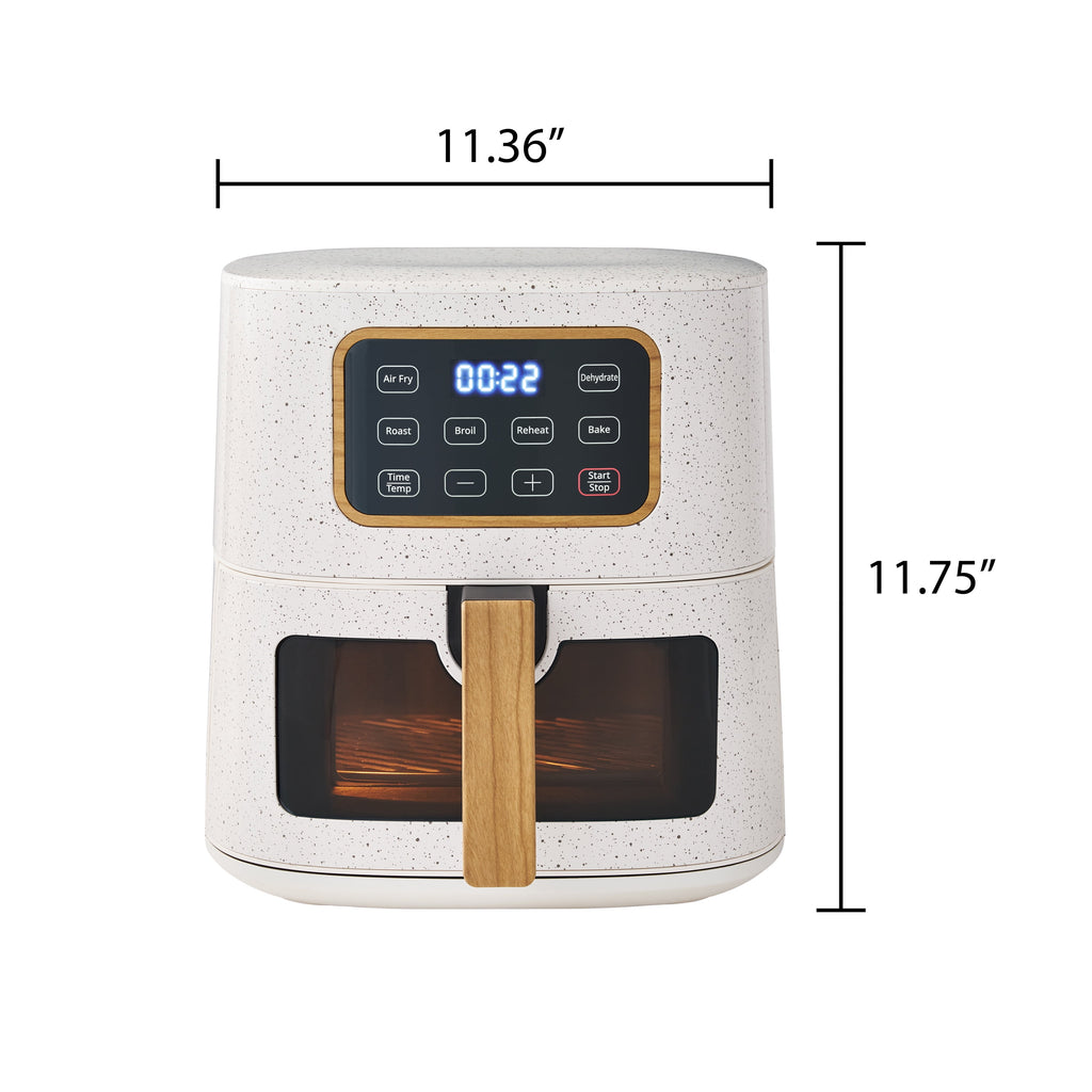 The Pioneer Woman 5.8 Qt Air Fryer, Linen Speckle - Energy Efficient