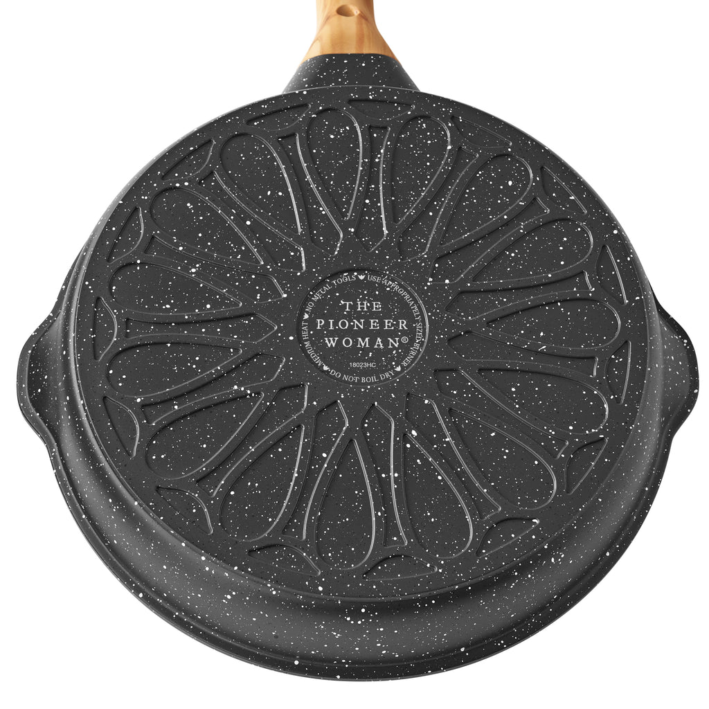 Prairie Signature Cast Aluminum 12" Fry Pan, Charcoal Speckle | Prairie Lane - View 3