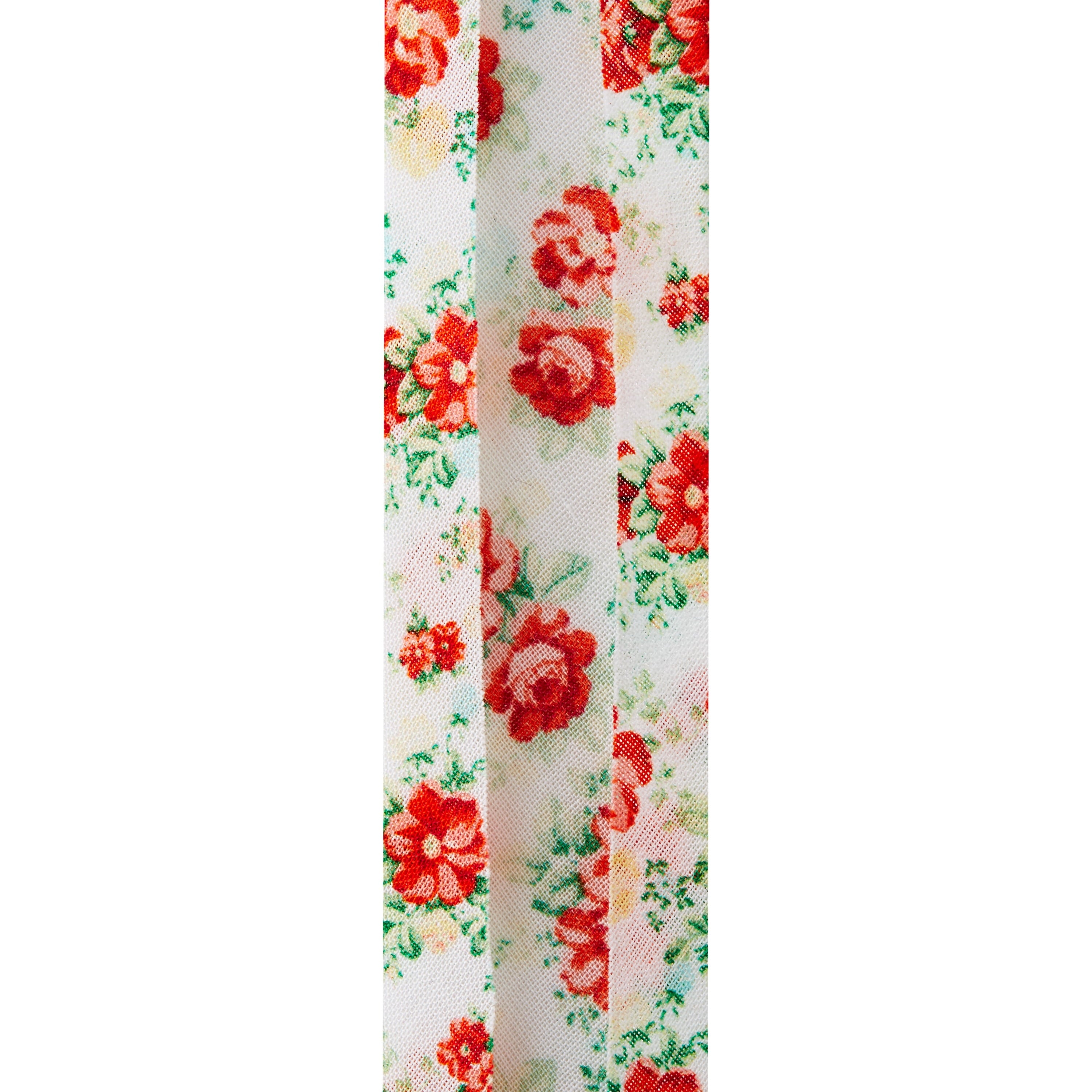 Vintage Floral White Double Fold Cotton Bias Tape Ribbon, 7/8" x 25 Yards | Prairie Lane - View 5