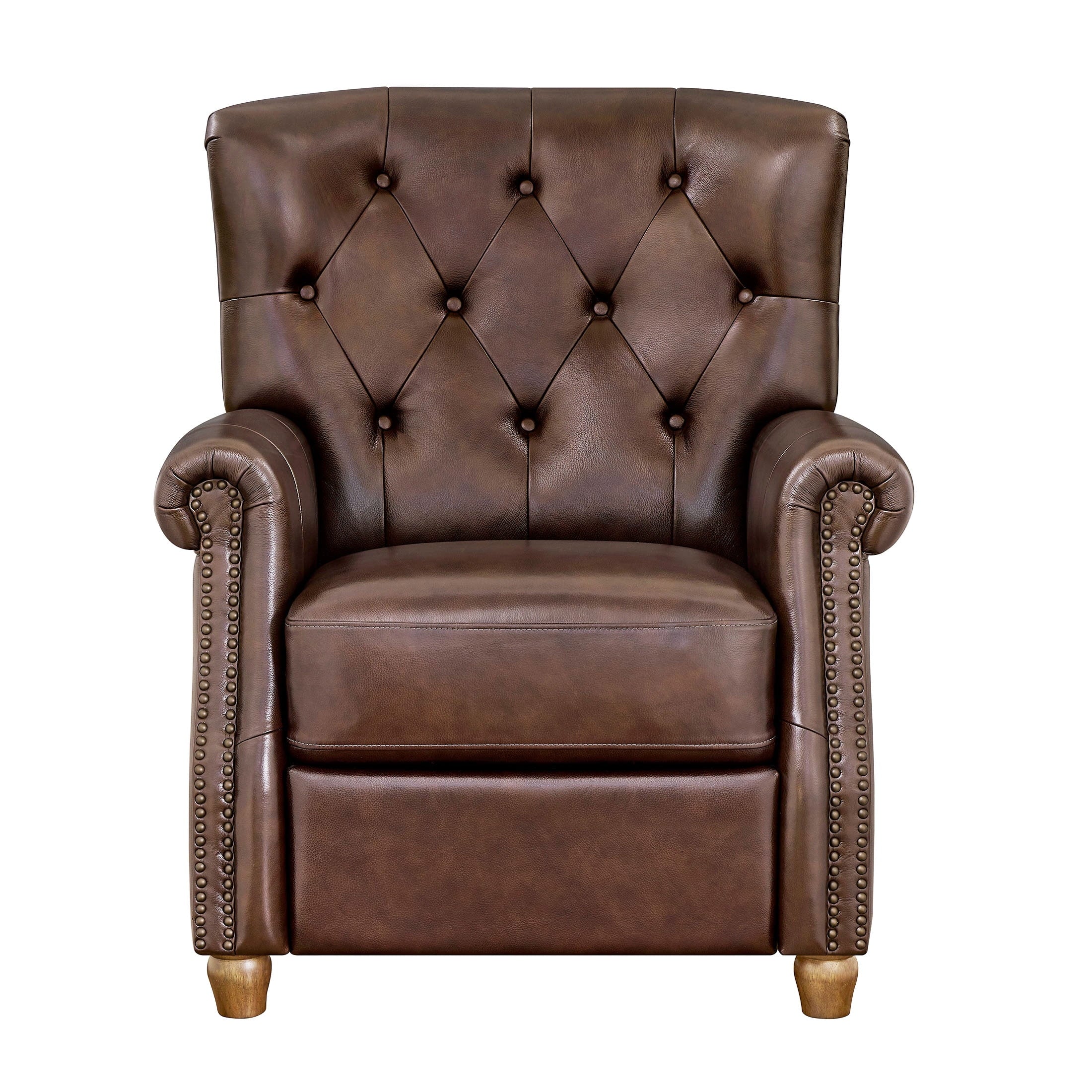 Pioneer Woman Harper Leather Recliner with Whiskey Upholstery