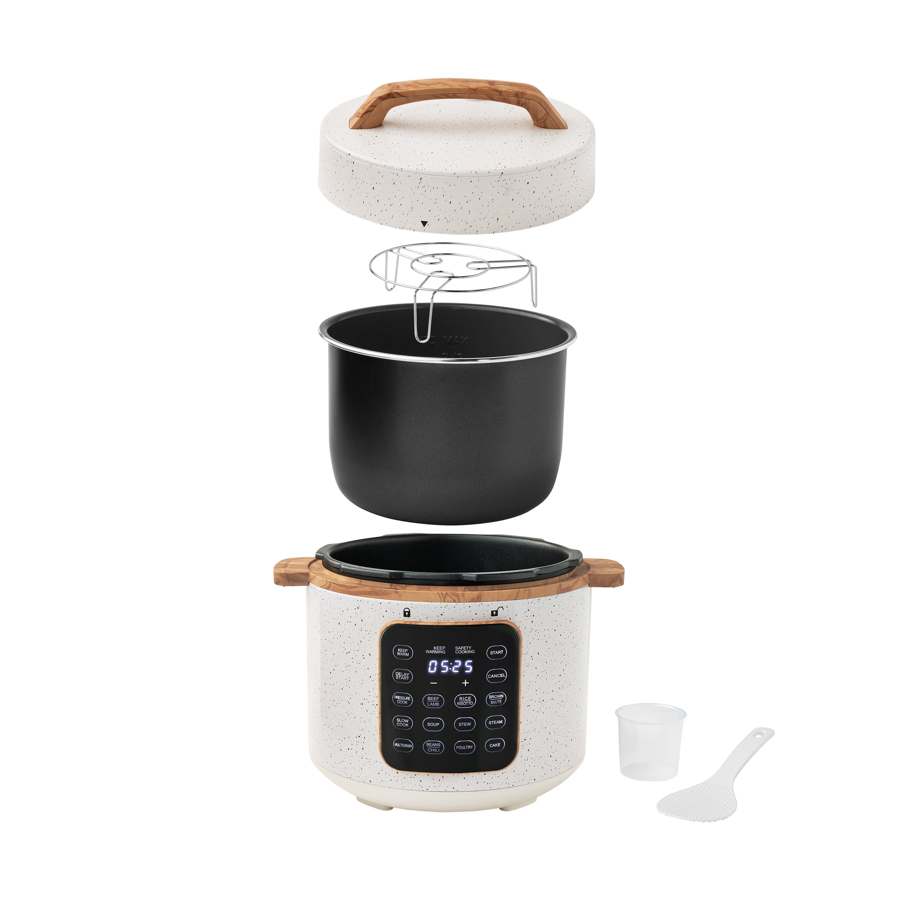 Linen Speckle 6-Quart Pressure Cooker with Touch Control Display | Prairie Lane - View 8