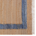 Denim Jute Runner Rug, Natural with Blue Border, 30 x 96 Inches | Prairie Lane - View 4