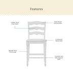 The Pioneer Woman Harper Counter-height Wood Stools, 2 Pack, White