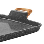 Prairie Signature Cast Aluminum Double Griddle, Charcoal Speckle | Prairie Lane - View 3