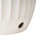 Colette Stoneware Onion Keeper, White | Prairie Lane - View 4