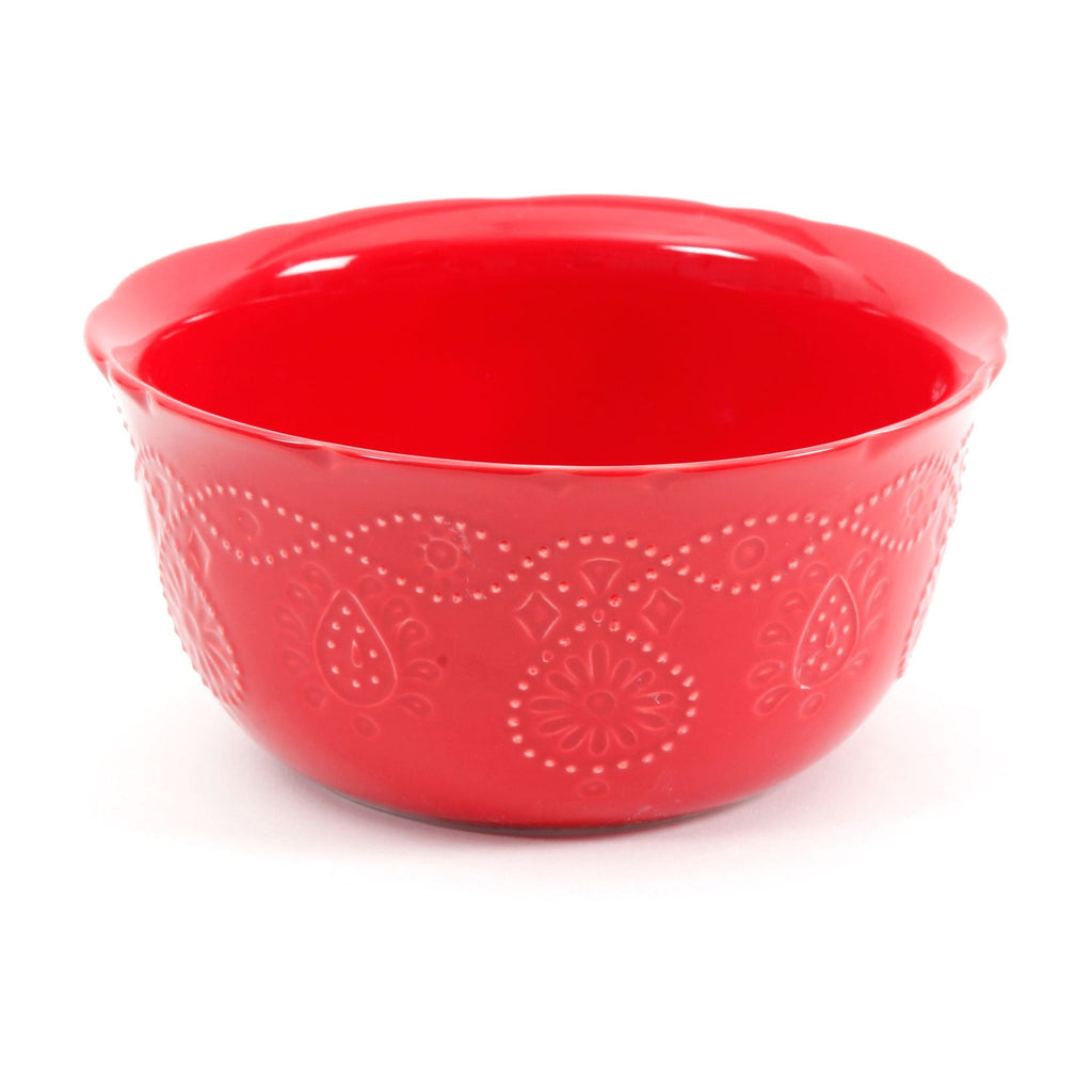 Cowgirl Lace 12-Piece Dinnerware Set, Red | Prairie Lane - View 6