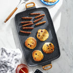 Prairie Signature Cast Aluminum Double Griddle, Charcoal Speckle | Prairie Lane - View 2