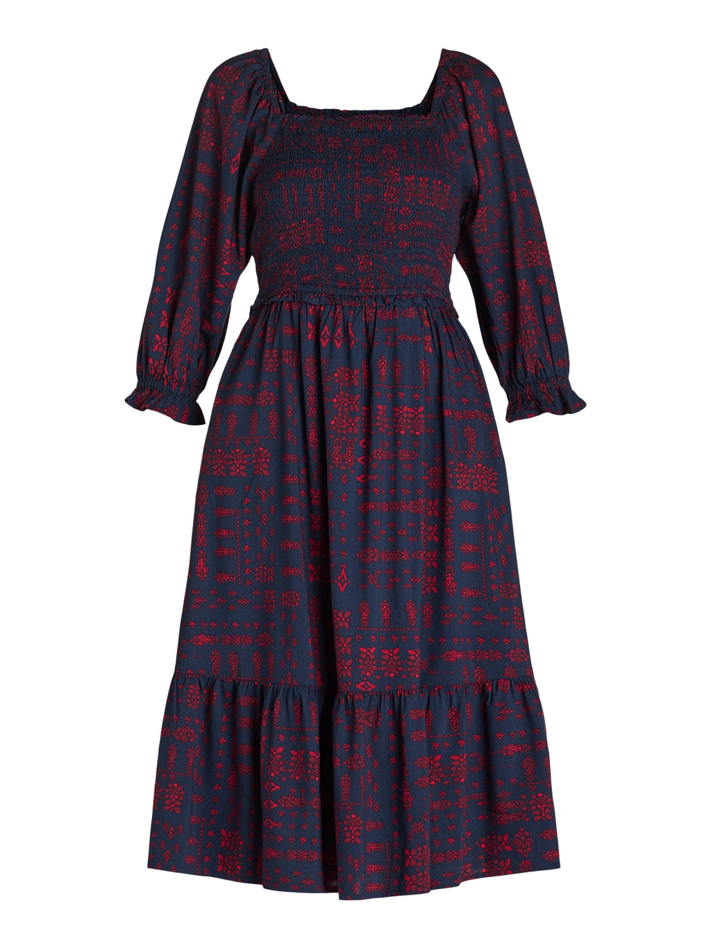 Smocked Bodice Midi Dress, Women’s and Women’s Plus, Sizes XS-3X | Prairie Lane - View 4