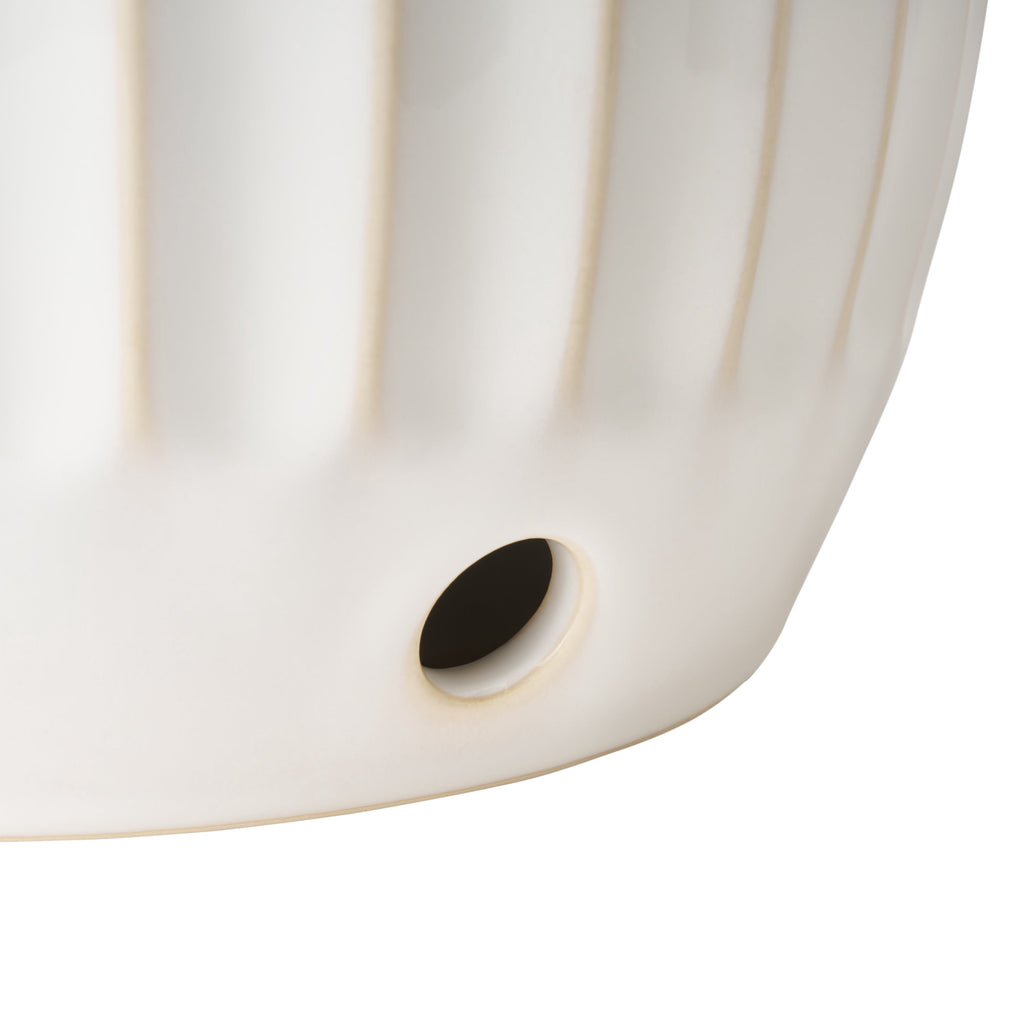 Colette Stoneware Potato Keeper, White | Prairie Lane - View 3
