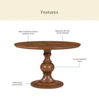 The Pioneer Woman Callie Round Dining Table, Heirloom Brown Finish