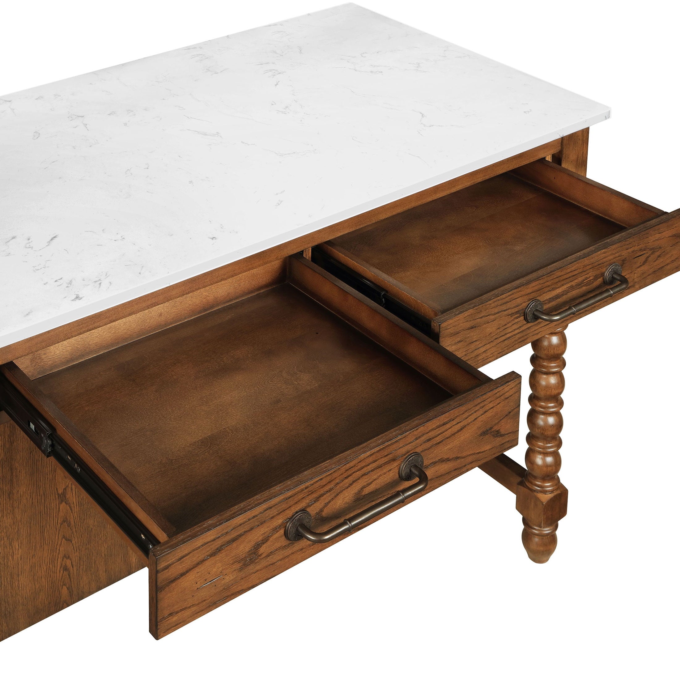 Harper Kitchen Island with Drawers, Homestead Brown | Prairie Lane - View 5