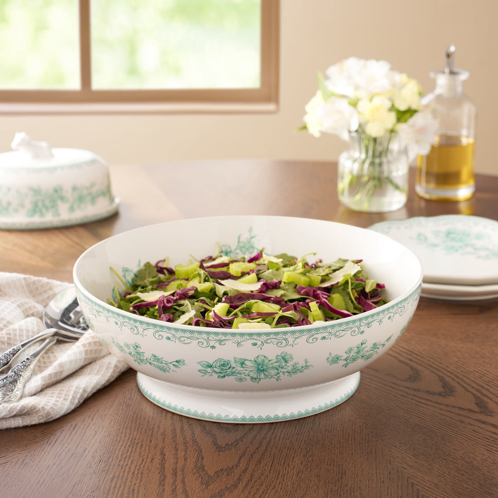 The Pioneer Woman Agatha Stoneware 11-inch Serving Bowl, Green