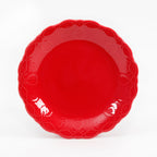 Cowgirl Lace 12-Piece Dinnerware Set, Red | Prairie Lane - View 4